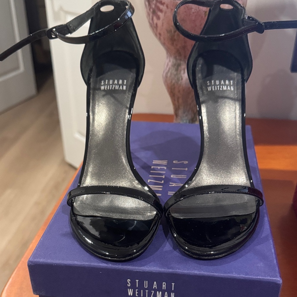 Stuart Weitzman Glossy Black Heels